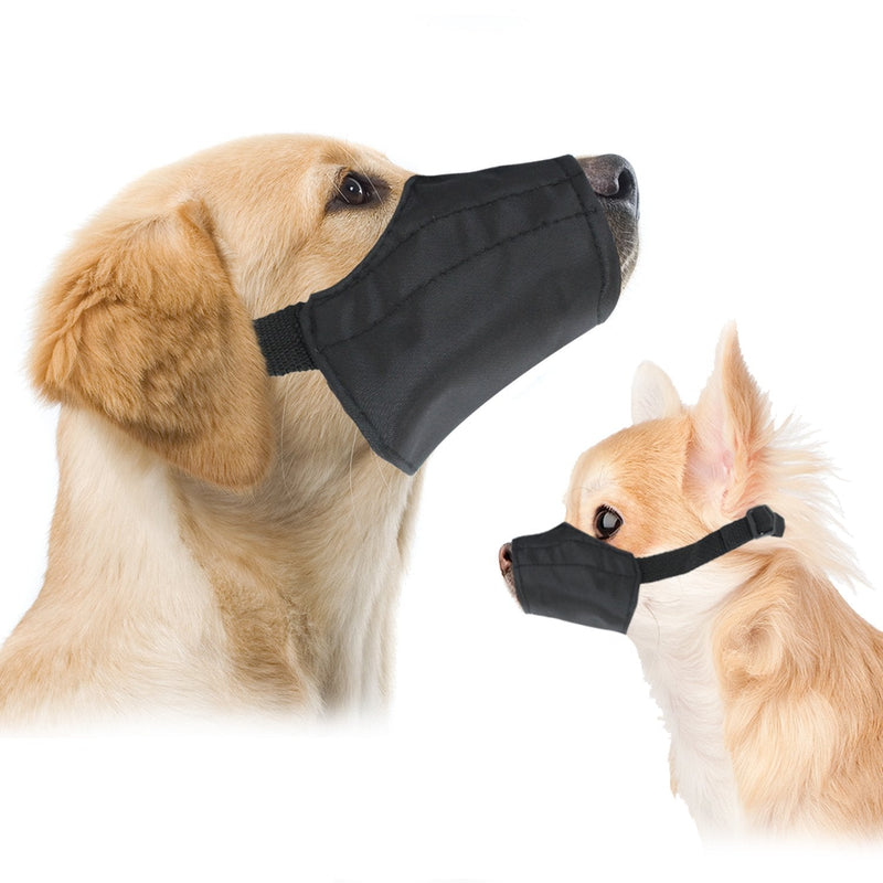 Downtown Pet Supply Quick Fit Large Dog Muzzle with Adjustable Straps,black nylon, Size 5, Fits snout size 21 cm - PawsPlanet Australia