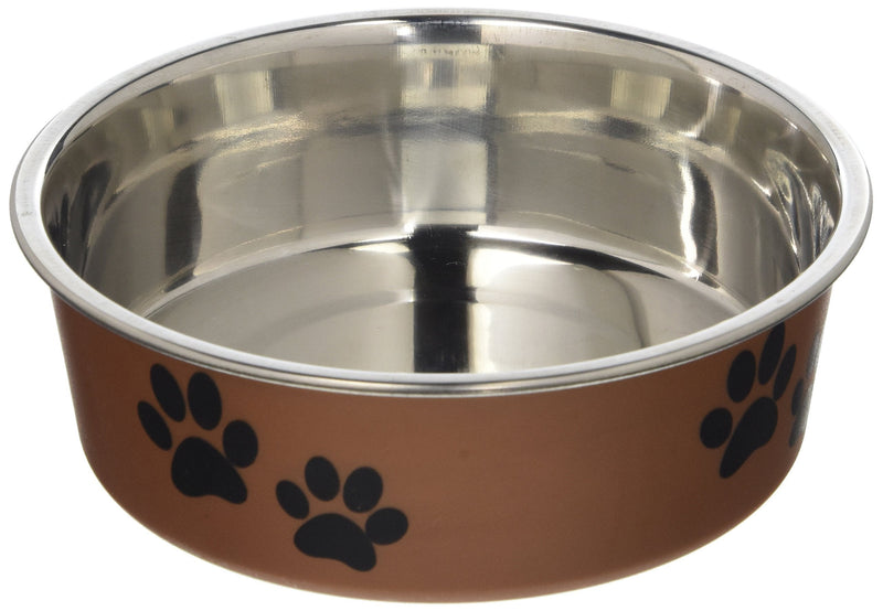 Loving Pets Stainless Steel Bella Dog Bowl Non-Slip Dishwasher Safe & Bacteria Resistant Metallic Pet Dish - Copper - Small (426 ml) - PawsPlanet Australia