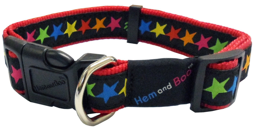 Hemmo & Co Stars Collar, 0.75-inch, Black - PawsPlanet Australia