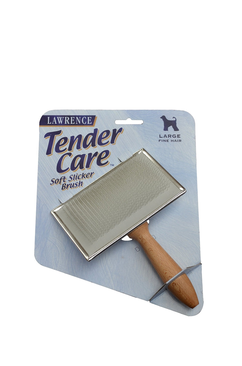 [Australia] - Lawrence Tender Care Soft Slicker Brush - Large Dogs w/ Fine Hair 