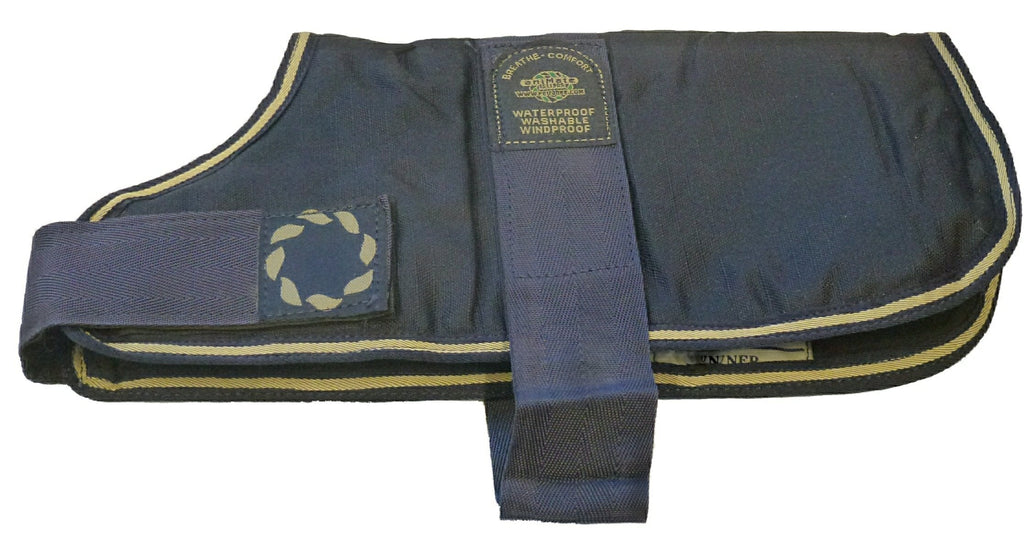 Outhwaite Padded Dog Coat, 10-inch, Navy Blue 10 (26cm) Outhwaite Padded Navy Blue Dog Coat - PawsPlanet Australia