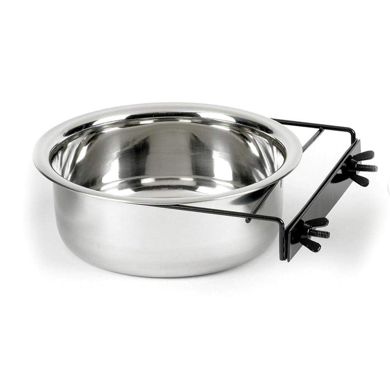 Classic Pet Products Coop Cup Stainless Steel Fixed Feeding Bowl , 600 ml 600 ml (Pack of 1) Bolt-on - PawsPlanet Australia