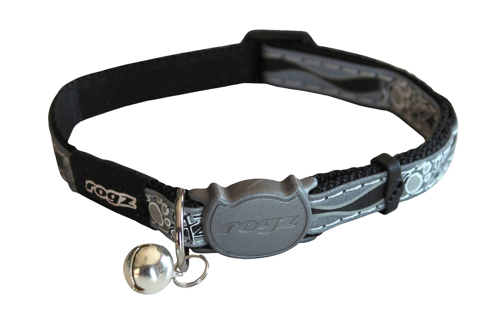 Rogz Catz NightCat Paws Collar, Black - PawsPlanet Australia