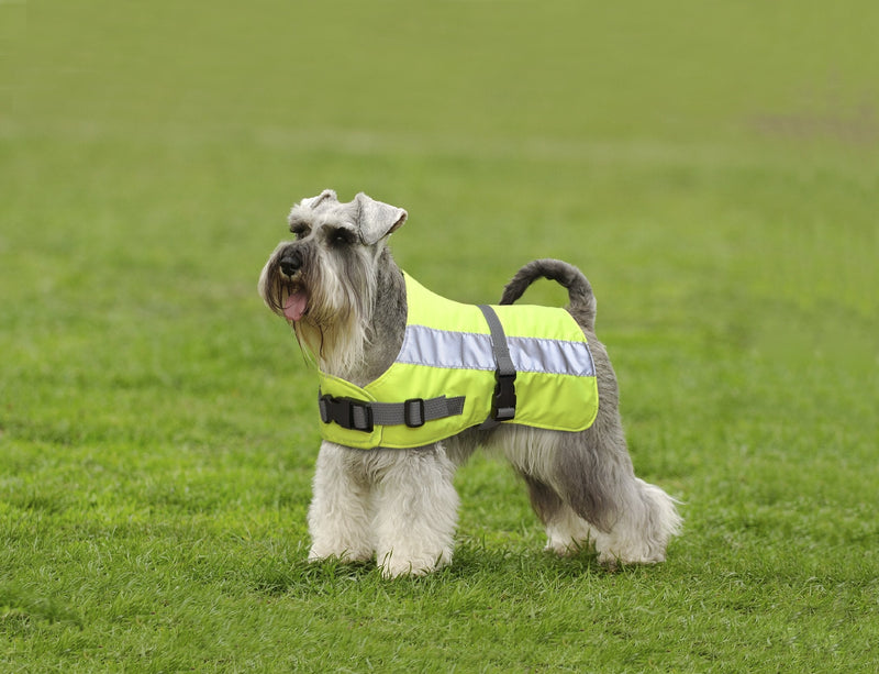 Petlife Flectalon Hi-Vis Dog Jacket Complete with Thermal Lining, 16"/41cm, Fluorescent Yellow - PawsPlanet Australia