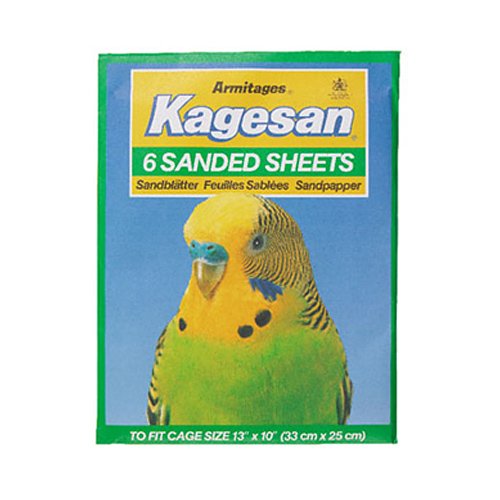 Bird Cage Sandpaper 13 inch x 10 inch Sheets 1 Pack of 6 sheets - PawsPlanet Australia