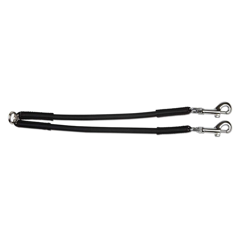 Bungee dog walking coupler for two dogs on one lead. 1 black - PawsPlanet Australia