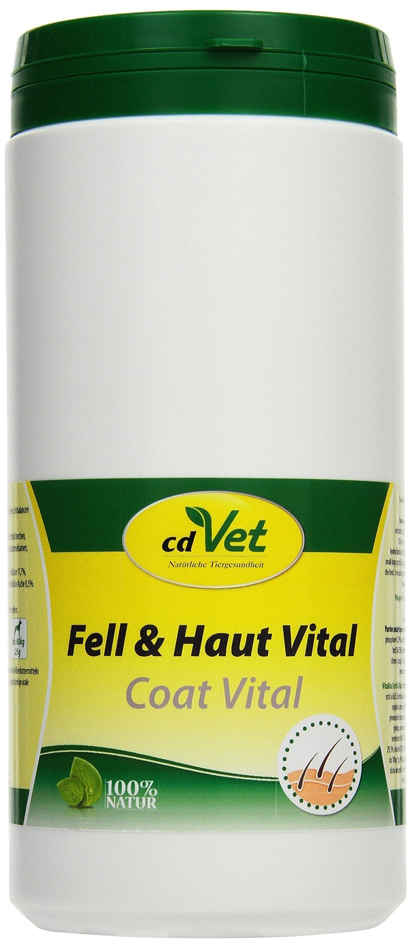 cdVet Naturprodukte Fell & Haut Vital Hund & Katze 750 g - Dog, cat - Complementary feed - coat + skin problems - coat change - organism support - hair rupture - dandruff - hair loss - - PawsPlanet Australia