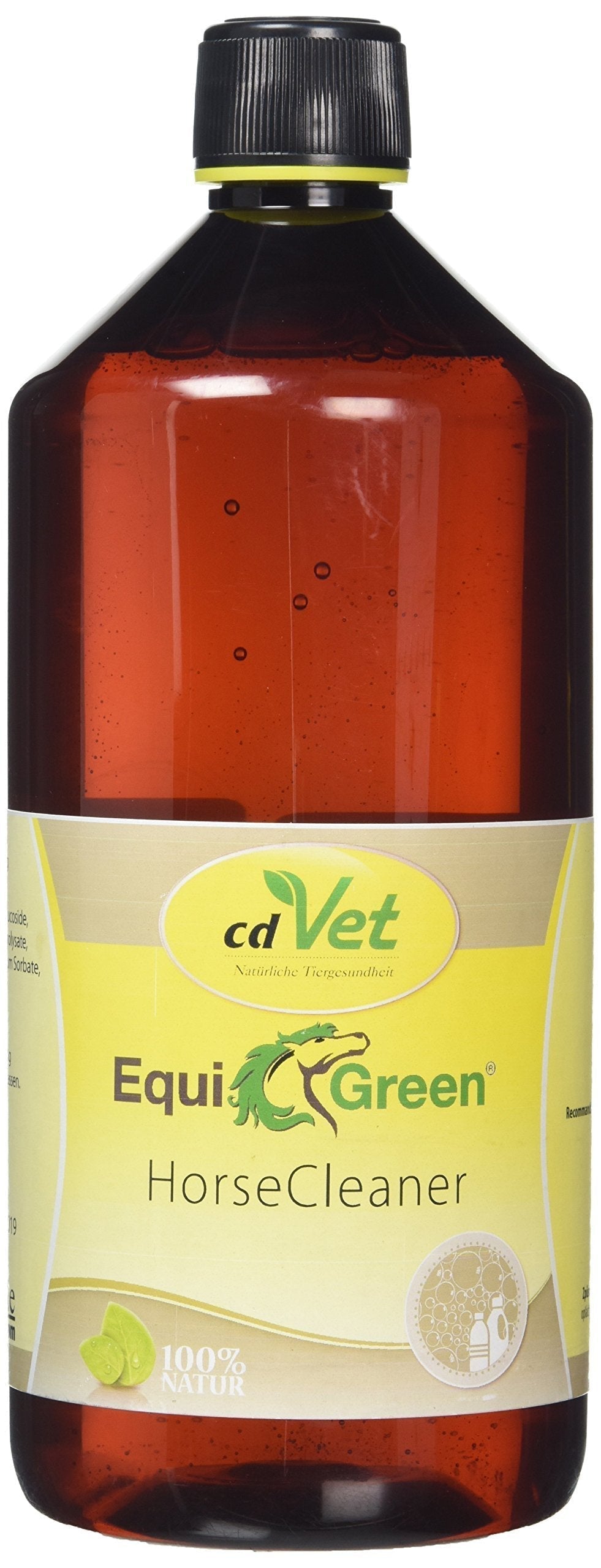 cdVet Naturprodukte EquiGreen HorseCleaner 1 Liter - Horses - pH-neutral care shampoo for sensitive skin - gives the coat shine + profoundly cleansed - prevents dandruff formation - 1000 ml - PawsPlanet Australia