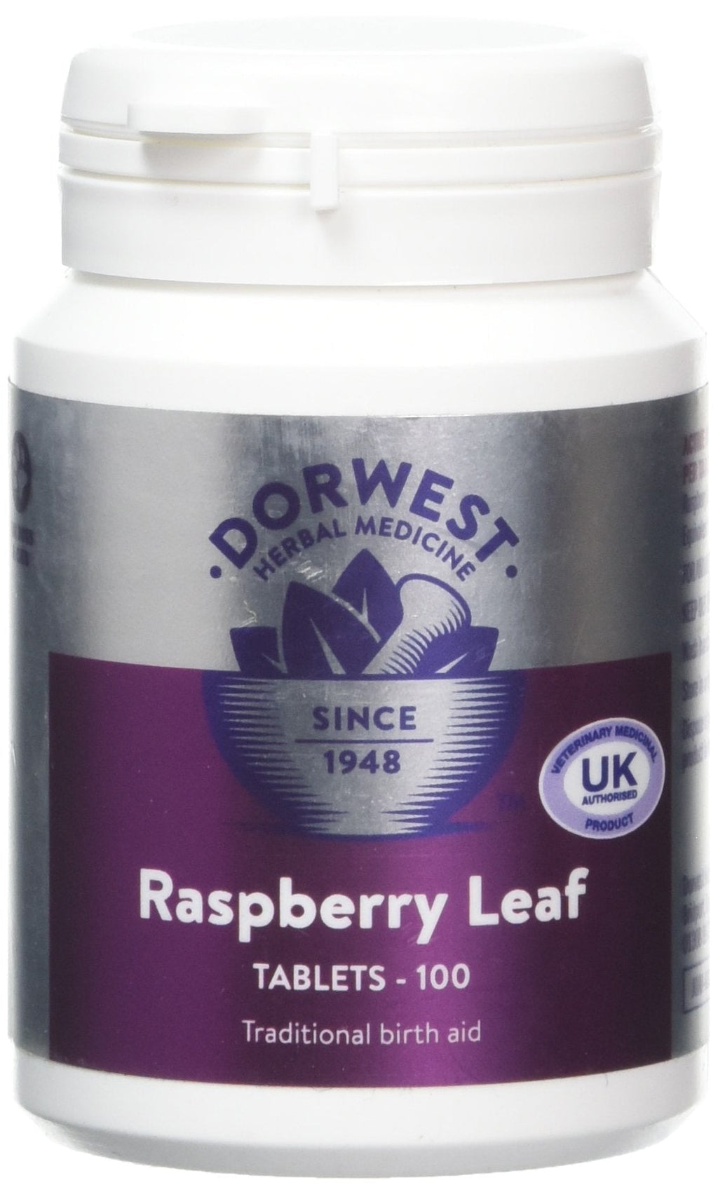 Dorwest Herbs Raspberry Leaf Tablets for Dogs and Cats 100 Tablets - PawsPlanet Australia