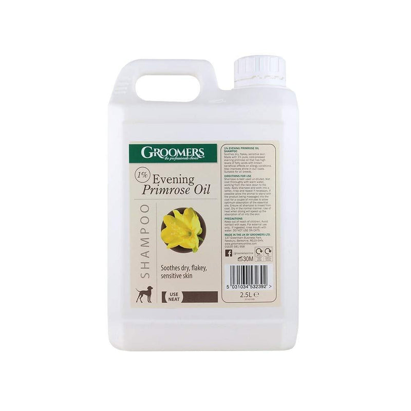 Groomers 1% Evening Primrose Oil Dog Shampoo 2.5L 2.5 litre - PawsPlanet Australia