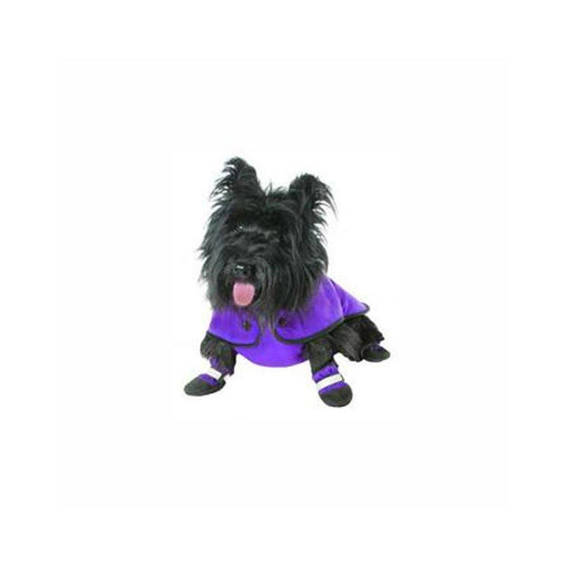 Muttluks Three Layer Belted Winter Dog Coat Coat, 8-inch/ 20.32 cm, Purple - PawsPlanet Australia