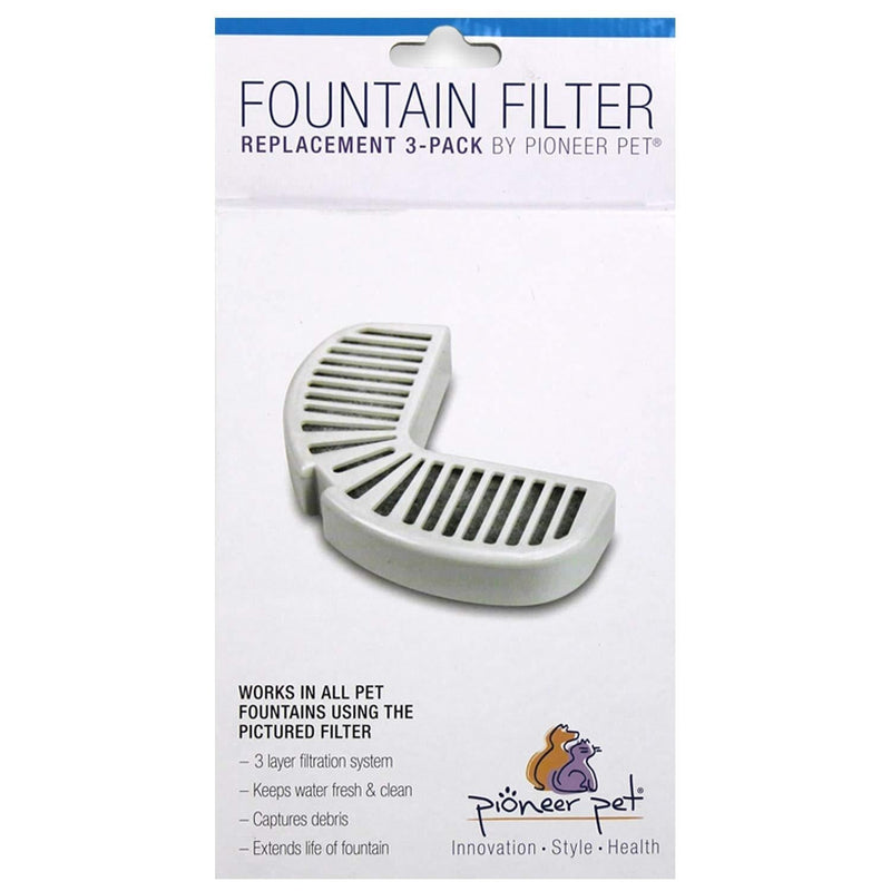 [Australia] - Pioneer Pet Replacement Filters for Ceramic & Stainless Steel Fountains, Raindrop Filters 3 filters 