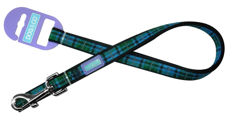 Dog & Co Tartan Lead, 0.75-inch, Blue - PawsPlanet Australia