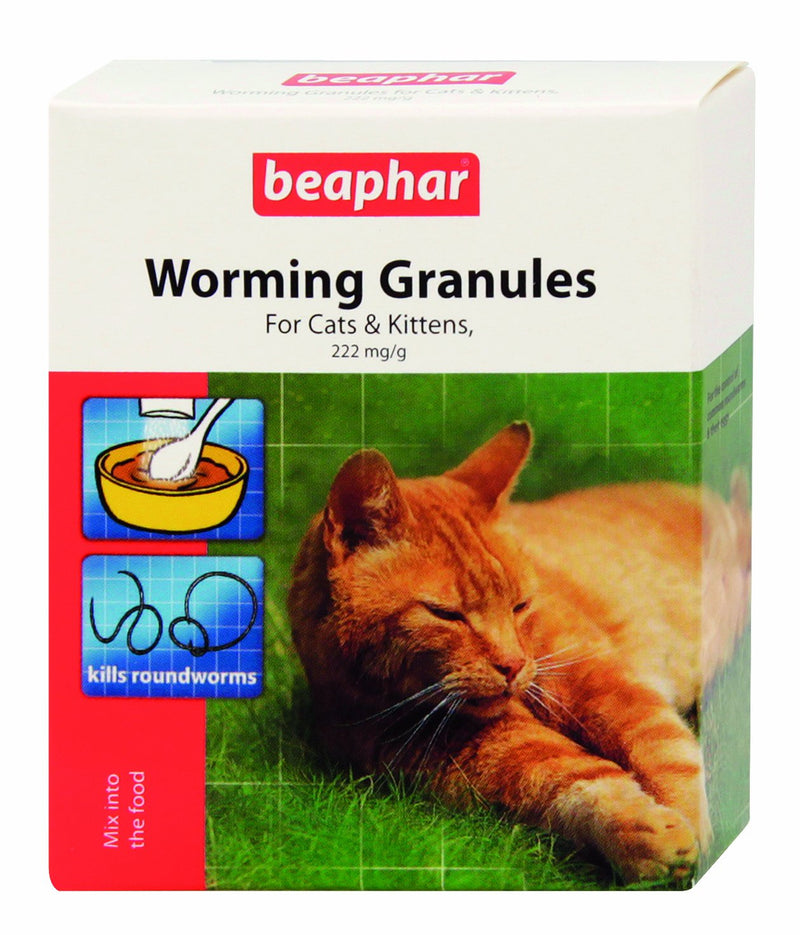 Beaphar Worming Granules for Cats 4 x 1 g (Pack of 2, Total 8 Packets ...