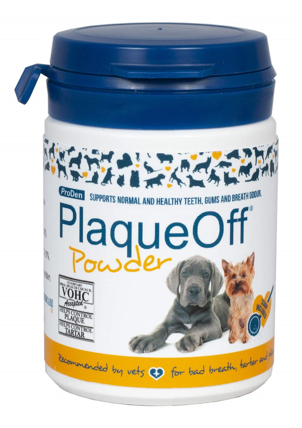 ProDen PlaqueOff Powder 60 g for Small Dogs and Cats, Bad Breath, Plaque, Tartar 60 g (Pack of 1) - PawsPlanet Australia