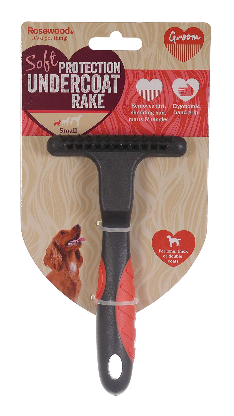 Rosewood Soft Protection Salon Grooming Undercoat Rake Comb, Small - PawsPlanet Australia