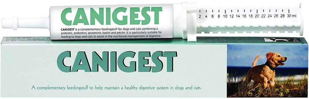 CANIGEST Probiotic Paste For Pets - 30ml - Easy To Administer Cat & Dog Tummy Settler Made With Probiotics, prebiotic, Glutamine, Kaolin & Pectin To Aid In Nutritional Management Of Digestive Upsets. - PawsPlanet Australia