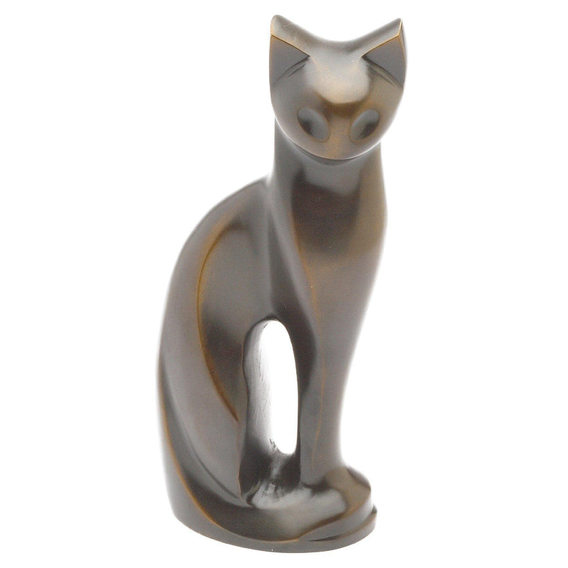 Urns UK Pet Cremation Memorial Urn Cat Antique Bronze 9.5" - PawsPlanet Australia