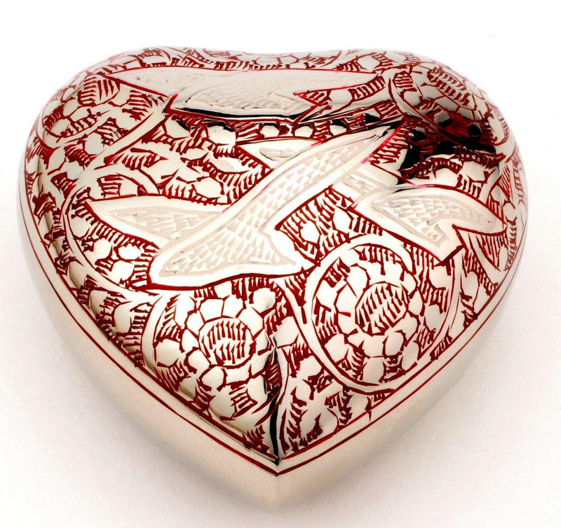 Urns UK Cremation Memorial Heart Keepsake Urn Althorp Red 3" Keepsake - PawsPlanet Australia