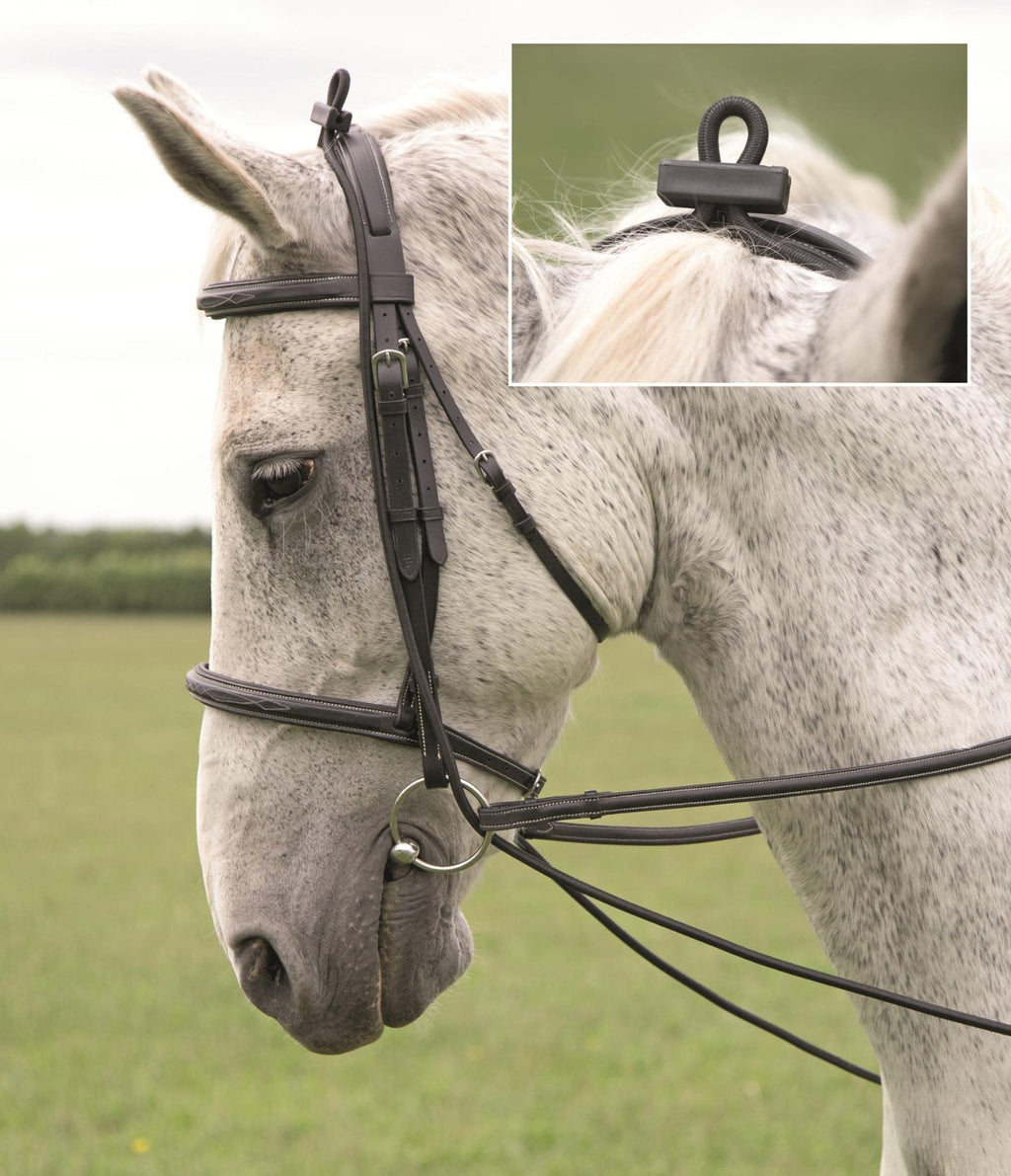 Shires Elasticated Training Reins for Horses black - black 6 mm - PawsPlanet Australia