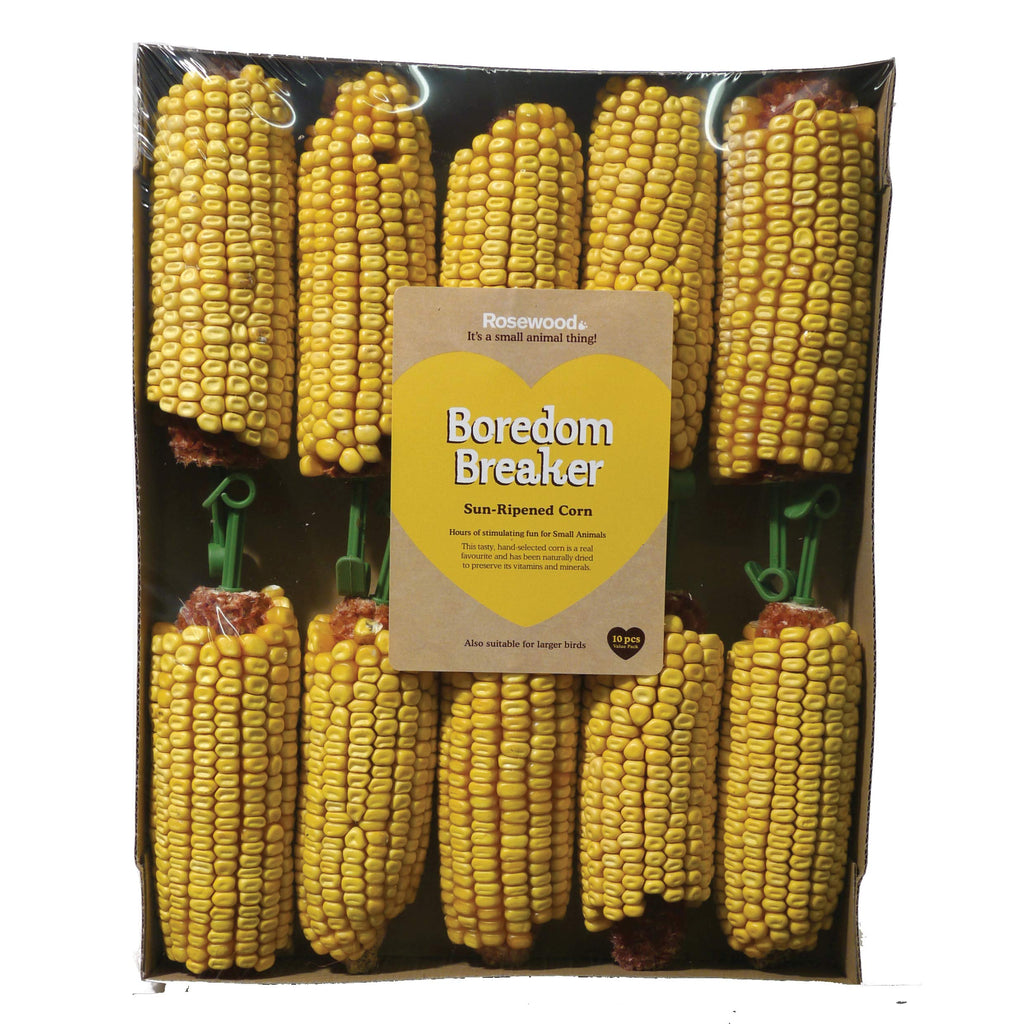 Rosewood Small Animal Activity Toy Corn On The Cob Boredom Breaker, Pack of 10 - PawsPlanet Australia