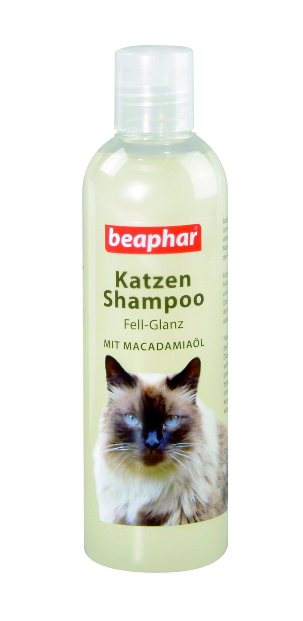 Beaphar Cat Shampoo Fur Shine | Cat Shampoo for Shiny Fur | With Macadamia Oil | For Cat Grooming | pH Neutral | 250 ml - PawsPlanet Australia