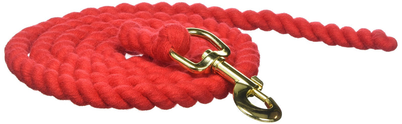 William Hunter Equestrian Plain Horse Lead Rope in Red - PawsPlanet Australia