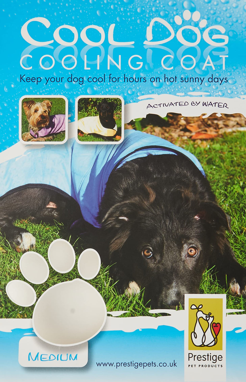 Prestige Cool Coat for Dogs, M, Blue - PawsPlanet Australia