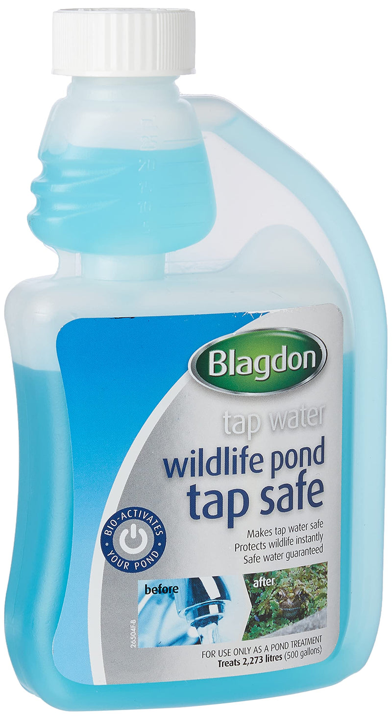 Blagdon Wildlife Pond Tap Safe, Removes Chlorine, Makes Tap Water Safe, 250ml, Treats 2,273 Litres of water 1 Clear - PawsPlanet Australia