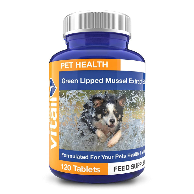 Green Lipped Mussel for Dogs, 500mg. 120 Tablets. Formulated for Your Dogs Health and Vitality. - PawsPlanet Australia