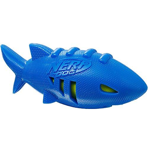 Nerf Dog VP6887E Super Soaker Shark Football, Blue, 17.8 cm - PawsPlanet Australia