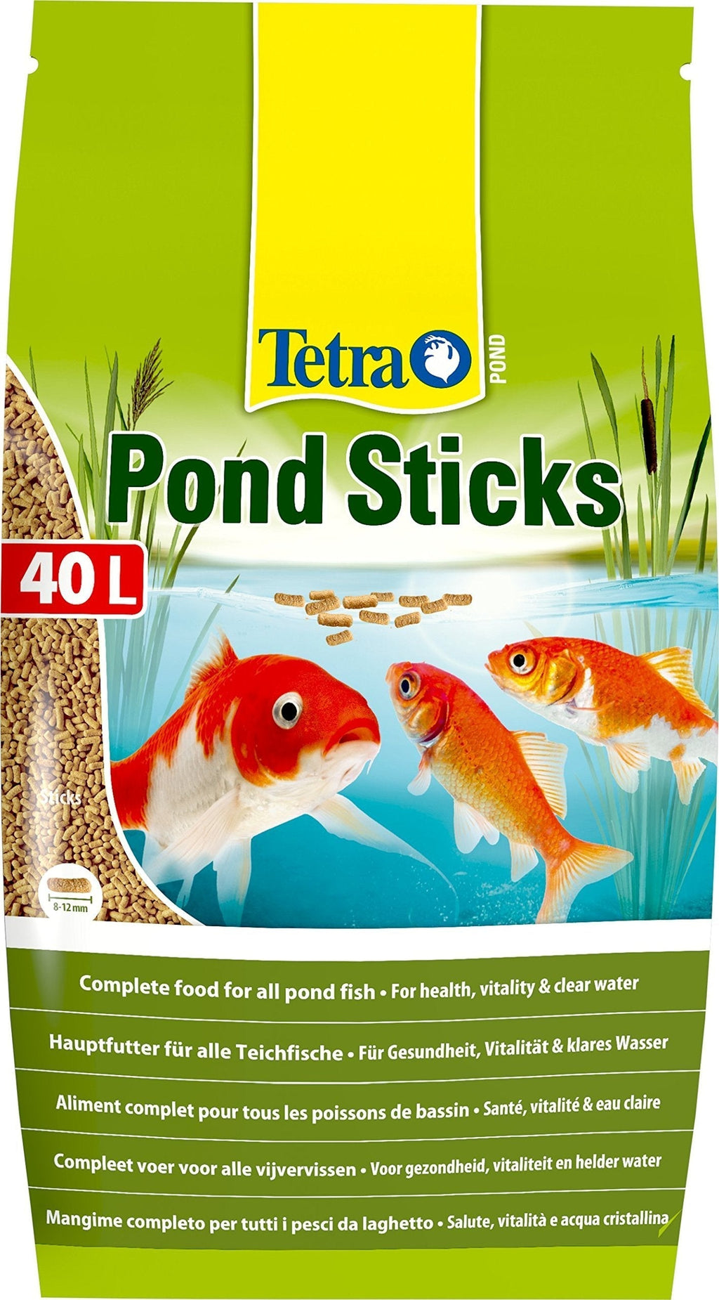 Tetra Pond Sticks, Complete Food for All Pond Fish for Health, Vitality and Clear Water, 40 Litre - PawsPlanet Australia