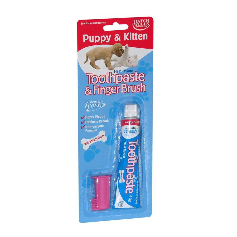 The Hatchwell Company Puppy and Kitten Toothpaste Starter Kit 1 Blue - PawsPlanet Australia