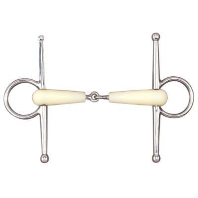 Flexi (happy mouth) Plastic Covered Full Cheek Jointed Snaffle Bit Size: 4 ½" - PawsPlanet Australia