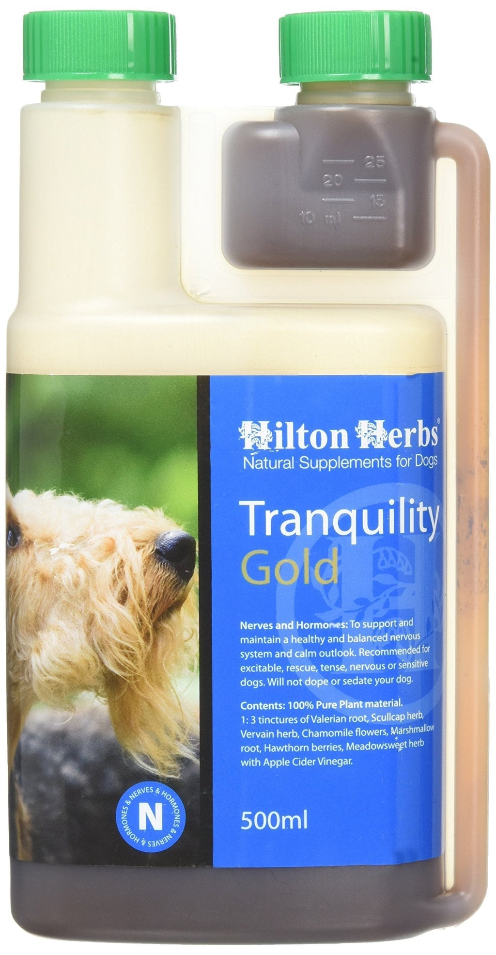 Hilton Canine Tranquility Gold Herbal Solution 500 ml - PawsPlanet Australia