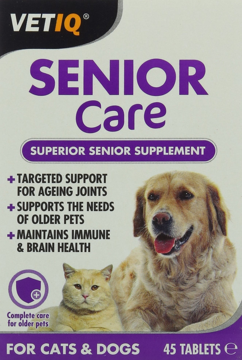 VetIQ Senior Care (45 Tablet's) for Cats and Dogs, Pack of 2 Nill - PawsPlanet Australia