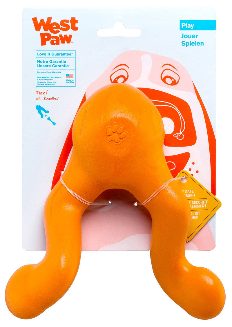 West Paw Design Zogoflex Tizzi L (Pack of 1) Tangerine - PawsPlanet Australia