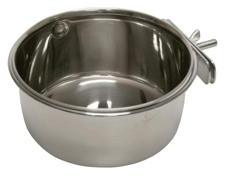 Kerbl 82782 Stainless Steel Bowl 600 ml, 12 cm Screw Mounting For Rodents 600 ml (Pack of 1) - PawsPlanet Australia