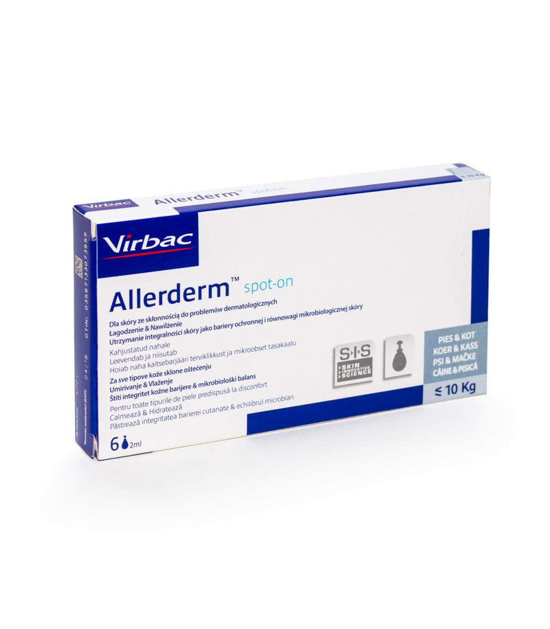 Allerderm Spot On for Small Dogs & Cats under 20 lbs 6 pipettes of 2 mL - PawsPlanet Australia