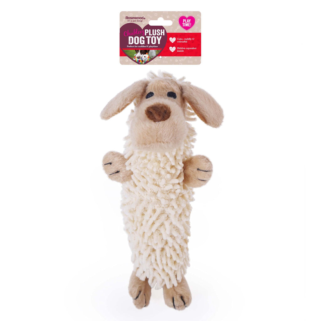 Rosewood Chubleez Noodle Buddy Plush Comfort Dog Toy with Squeaker, 21cm - PawsPlanet Australia