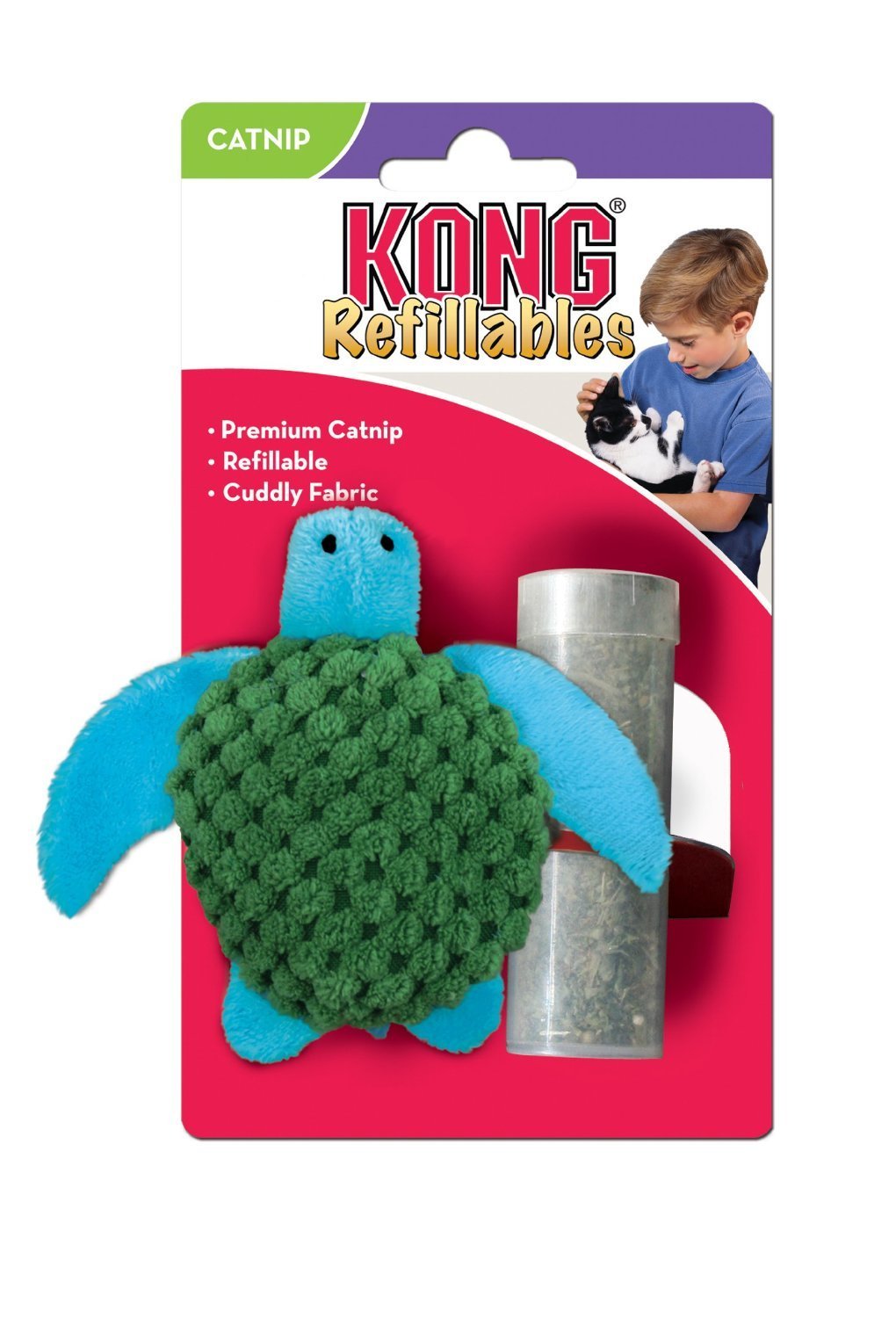 KONG Refillable Catnip Turtle Cat Toy - PawsPlanet Australia