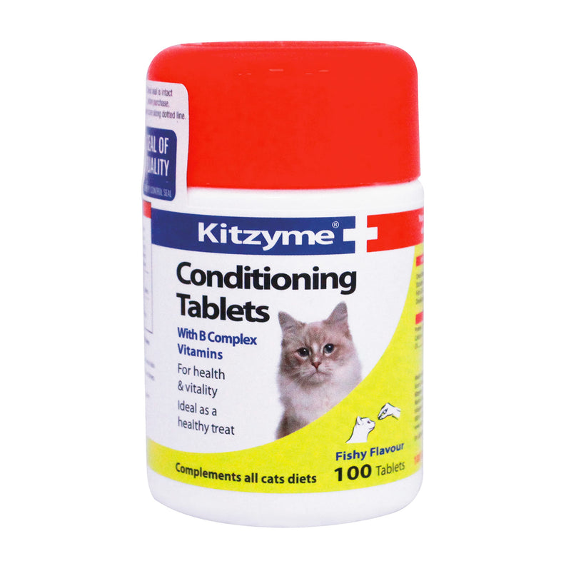 Kitzyme | Conditioning Tablets for Cats & Kittens | Promotes Health & Vitality, Supports Immune System (100 Tablets) 100 Tablets - PawsPlanet Australia