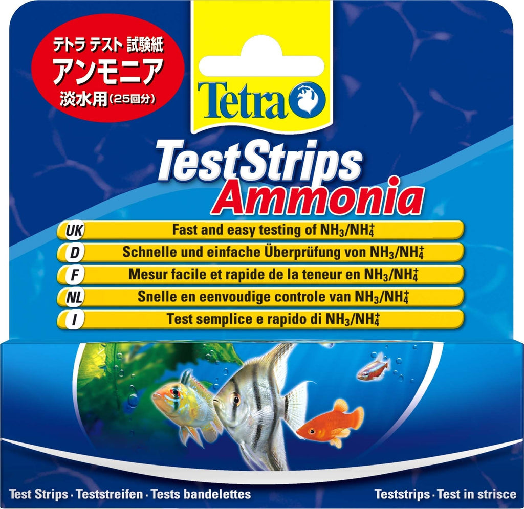 Tetra Test Strips Ammonia, Fast and Easy Results for Ammonia in Aquariums and Ponds in 10 Seconds, Pack of 25 - PawsPlanet Australia