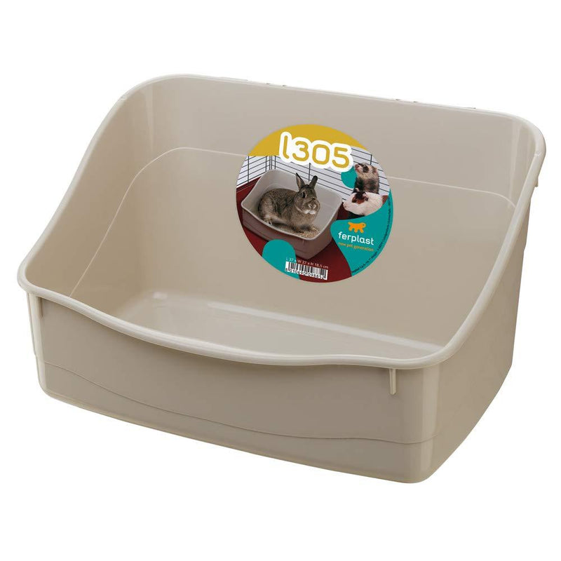 Ferplast Rabbit Litter Tray L 305 Toilet for Rodent Cages Rabbits and Small Animals, Easy To Clean Hygienic, 37 x 27 x h 18,5 cm Mixed Colours - PawsPlanet Australia