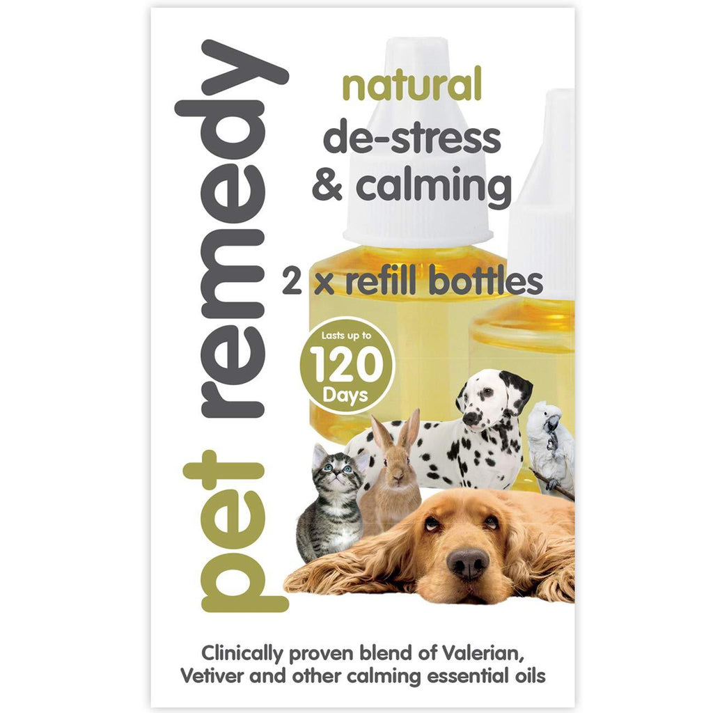 Pet Remedy Natural De-Stress and Calming Refill Pack, 40 ml, Pack of 2 1 White - PawsPlanet Australia