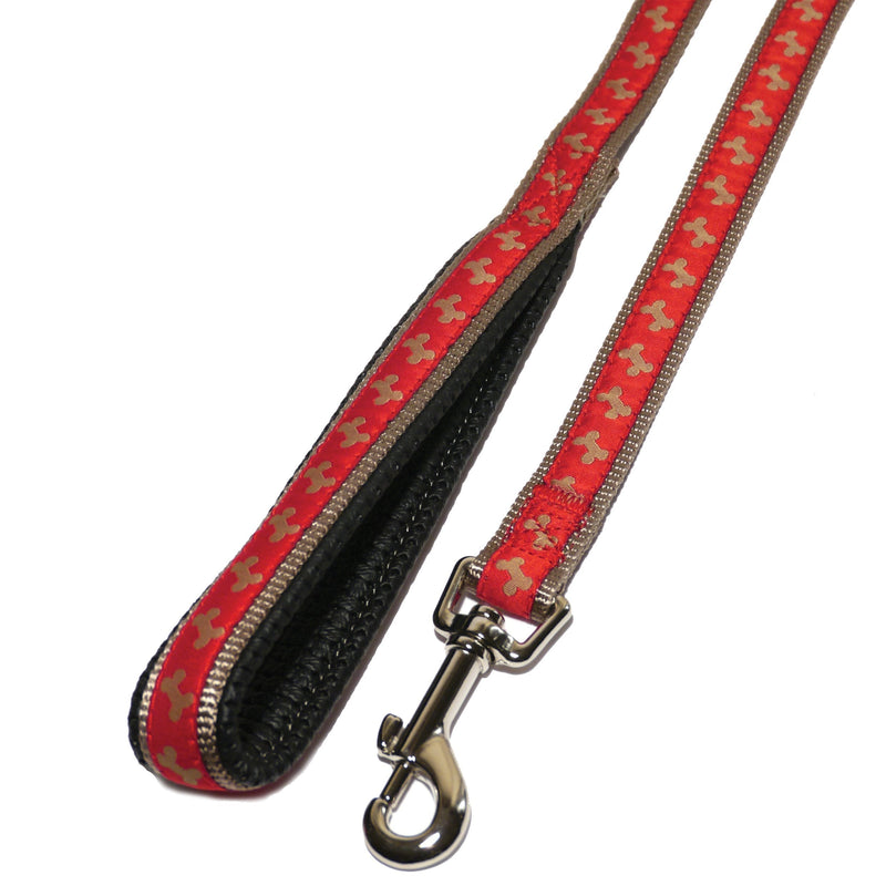 Rosewood Wag-n-Walk Lead, 3/4-inch, Red/ Beige Red/Beige 40 x 3/4-inch - PawsPlanet Australia