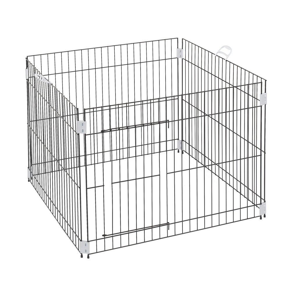 Ferplast Puppy fence DOG TRAINING indoor fence, folding mesh, Anti-slip feet, Sturdy coated metal, Ergonomic handles, 80 x 80 x h 62 cm - PawsPlanet Australia