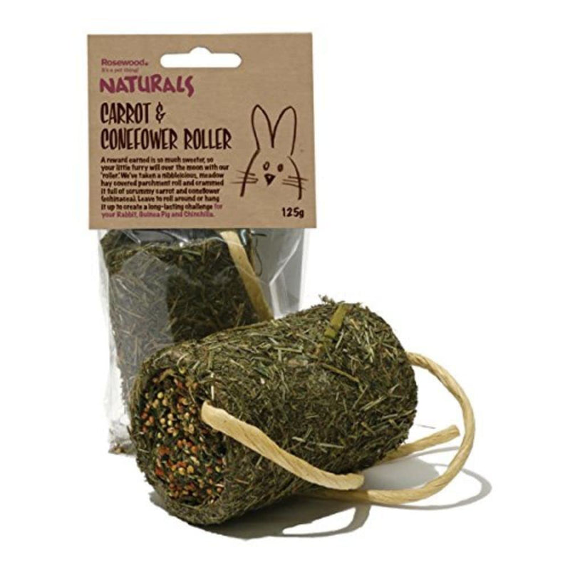 Rosewood Boredom Breaker Natural Treat Carrot and Coneflower Roller - PawsPlanet Australia