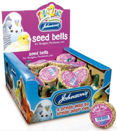 Budgie & Parakeet Seed Bells 34g - Johnsons (TP)(JBHBE) FULL BOX 27 - PawsPlanet Australia