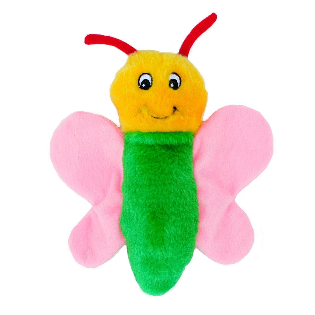 [Australia] - ZippyPaws Crinkles Squeaky Plush Dog Toy, Small Butterfly 